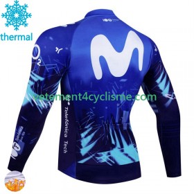 Homme Maillot vélo Hiver Thermal Movistar 2024